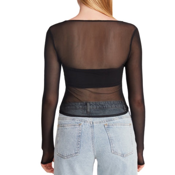 Steve Madden Hayden Corset Style Long Sleeve Top - Picture 3 of 10